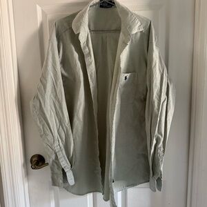 sage green ralph lauren button down